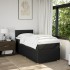 Cama box spring con colchón tela negro 90x190