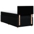 Cama box spring con colchón tela negro 90x190