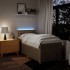 Cama box spring con colchón tela color crema 90x190