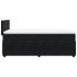 Cama box spring con colchón terciopelo negro 80x200