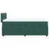 Cama box spring con colchón terciopelo verde oscuro 80x200