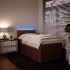 Cama box spring con colchón terciopelo rosa 80x200