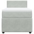 Cama box spring con colchón terciopelo gris claro 90x190