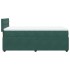 Cama box spring con colchón terciopelo verde oscuro 90x190