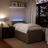 Cama box spring con colchón terciopelo gris claro 90x190