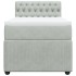 Cama box spring con colchón terciopelo gris claro 90x190