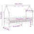 Cama con forma de casa para niños madera maciza pino 90x190