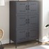 Aparador de acero gris antracita 68x39x113
