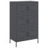 Aparador de acero gris antracita 68x39x113