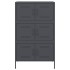 Aparador de acero gris antracita 68x39x113