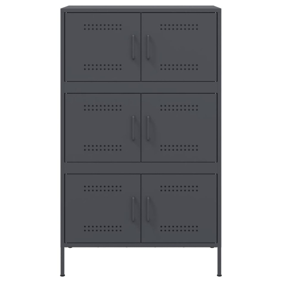 Aparador de acero gris antracita 68x39x113