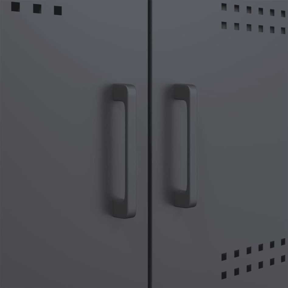 Aparador de acero gris antracita 68x39x113