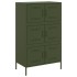 Aparador de acero verde oliva 68x39x113