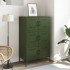 Aparador de acero verde oliva 68x39x113