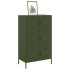 Aparador de acero verde oliva 68x39x113