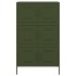 Aparador de acero verde oliva 68x39x113