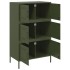 Aparador de acero verde oliva 68x39x113