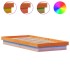 Estructura de cama LED madera maciza pino marrón cera 75x190