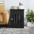 Jaula para perros madera de ingeniería negro 55x80x68
