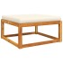 Set de sofás de jardín con cojines 6 pzas madera maciza