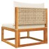 Set de sofás de jardín con cojines 6 pzas madera maciza