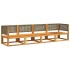 Set sofás de jardín con cojines 4 pzas madera maciza de