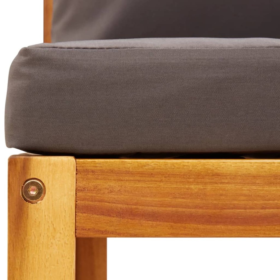 Set sofás de jardín con cojines 4 pzas madera maciza de