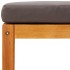 Set de sofás de jardín con cojines 3 pzas madera maciza