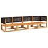 Set sofás de jardín con cojines 4 pzas madera maciza de