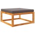 Set de sofás de jardín con cojines 6 pzas madera maciza
