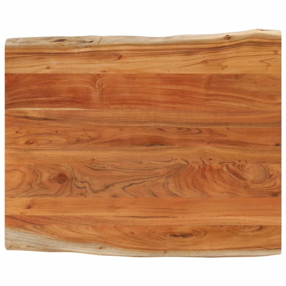 Tablero de mesa rectangular borde natural acacia 90x80x3,8