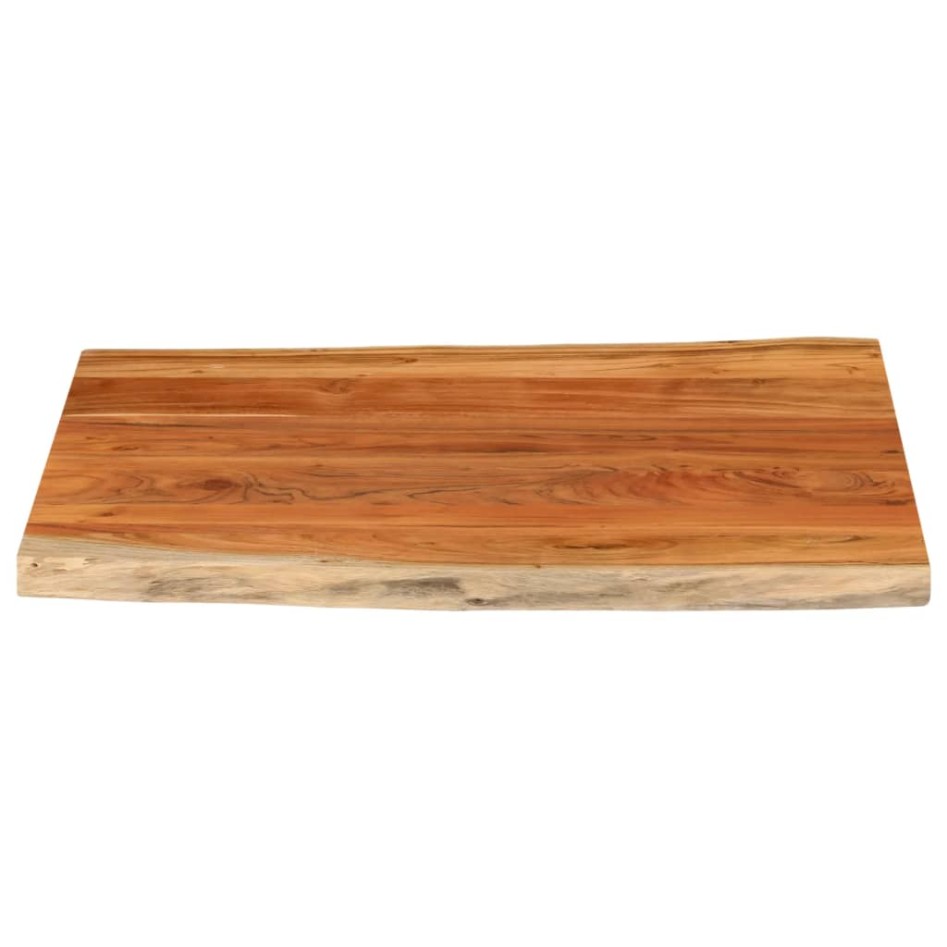 Tablero de mesa rectangular borde natural acacia 90x80x3,8
