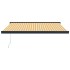 Toldo retráctil aluminio y tela blanco y amarillo 3x2,5