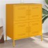 Aparador de acero amarillo mostaza 68x39x79