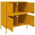 Aparador de acero amarillo mostaza 68x39x79