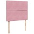 Cama box spring con colchón terciopelo rosa 120x190