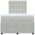 Cama box spring con colchón terciopelo gris claro 120x190