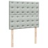 Cama box spring con colchón terciopelo gris claro 120x190
