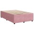 Cama box spring con colchón terciopelo rosa 120x190