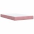 Cama box spring con colchón terciopelo rosa 120x190