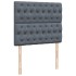 Cama box spring con colchón terciopelo gris oscuro 120x200