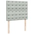 Cama box spring con colchón terciopelo gris claro 120x200