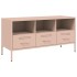 Mueble para TV acero rosa 100,5x39x50,5