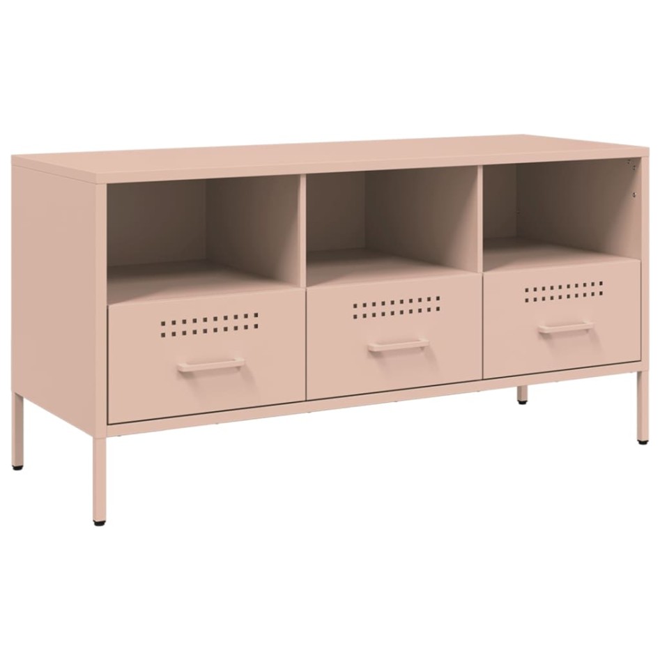 Mueble para TV acero rosa 100,5x39x50,5