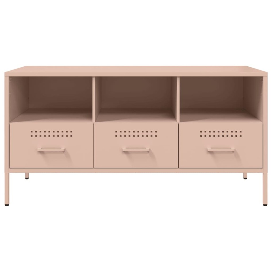 Mueble para TV acero rosa 100,5x39x50,5