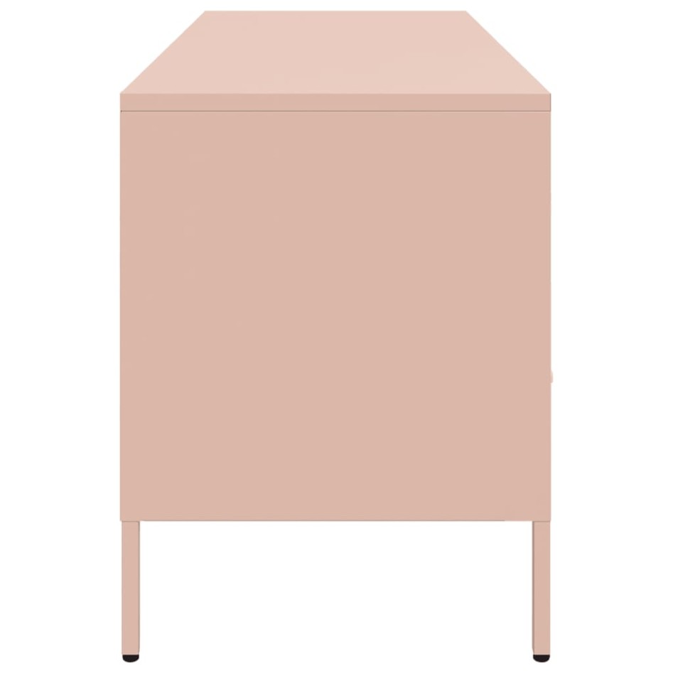 Mueble para TV acero rosa 100,5x39x50,5