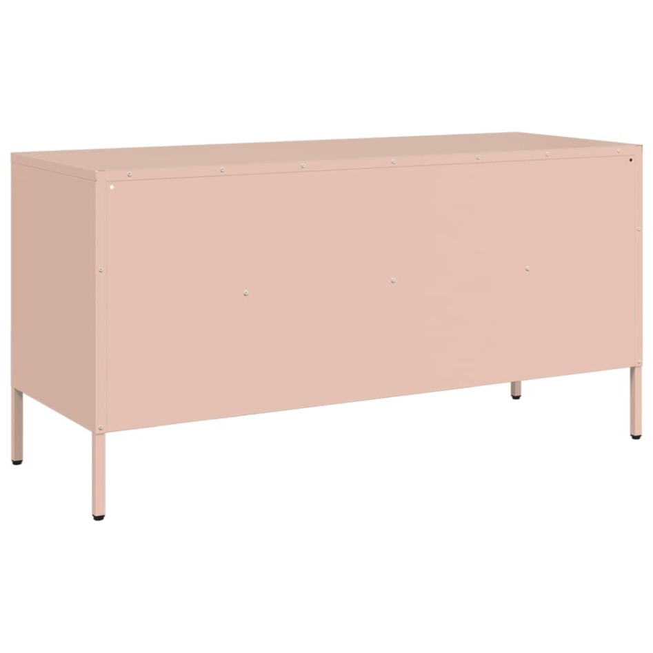 Mueble para TV acero rosa 100,5x39x50,5