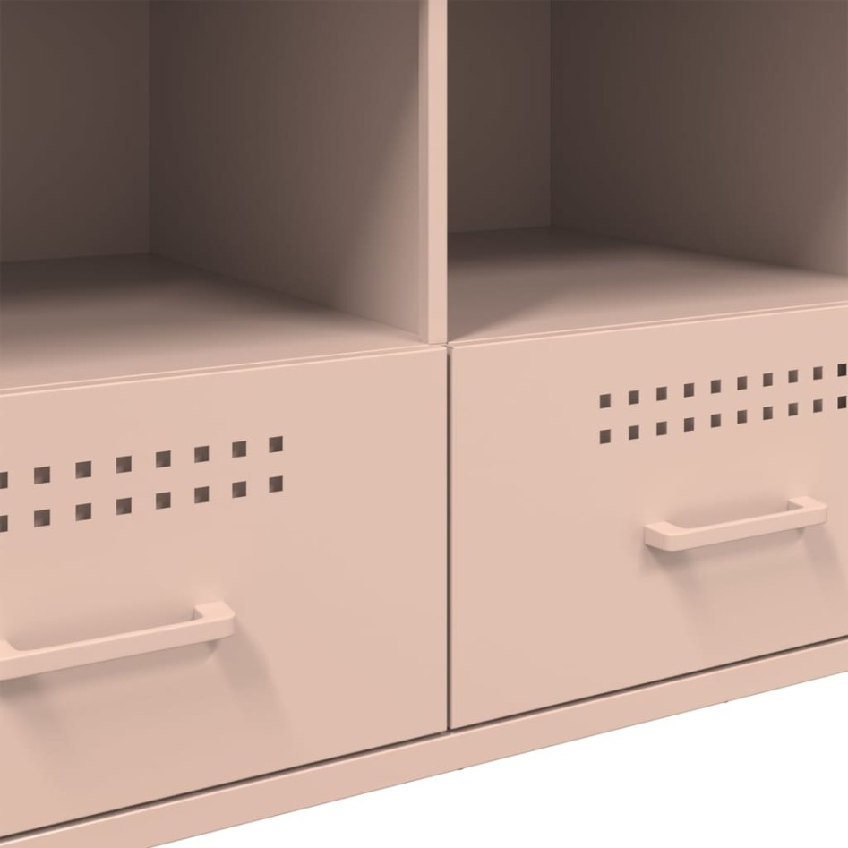 Mueble para TV acero rosa 100,5x39x50,5