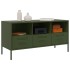 Mueble para TV acero verde oliva 100,5x39x50,5