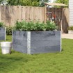 Jardinera de madera maciza de pino gris 100x100 cm